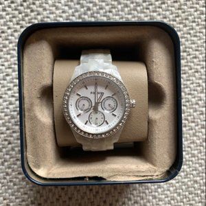Pearl Fossil Watch
